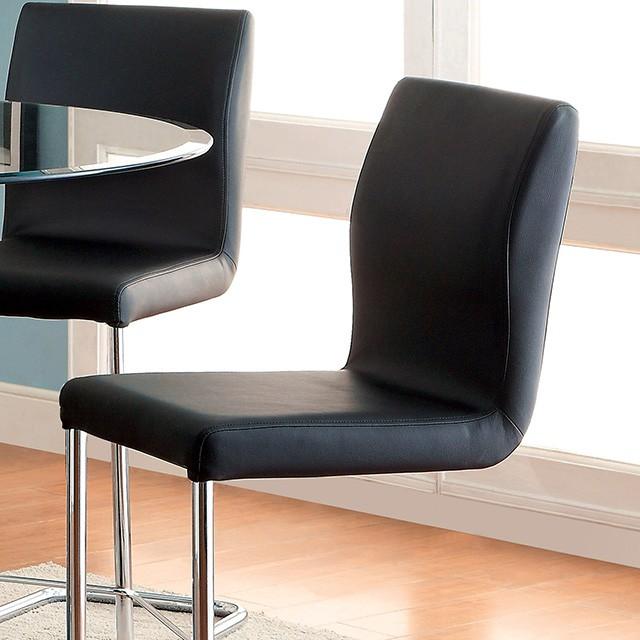 LODIA II Black Counter Ht. Chair - U&U Home Budget Furniture (Carteret, NJ)