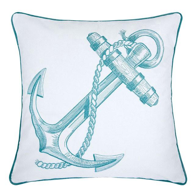 Lorrie Teal 20" X 20" Pillow, Teal - U&U Home Budget Furniture (Carteret, NJ)