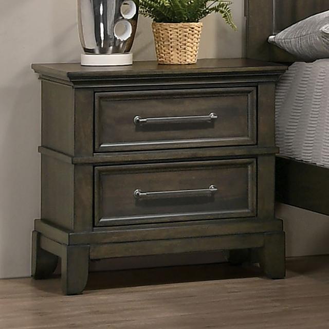 HOUSTON Night Stand, Gray - U&U Home Budget Furniture (Carteret, NJ)