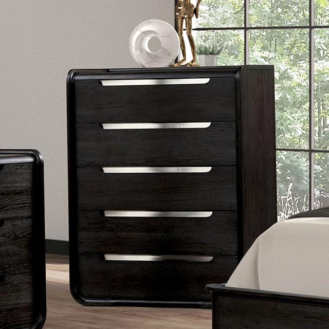 Osterley Chest Black - U&U Home Budget Furniture (Carteret, NJ)