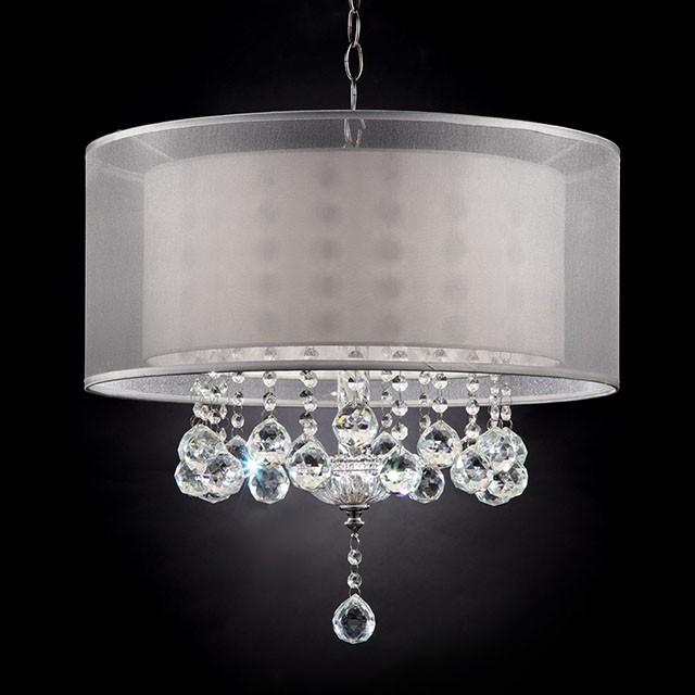 19"H Ceiling Lamp, Hanging Crystal - U&U Home Budget Furniture (Carteret, NJ)