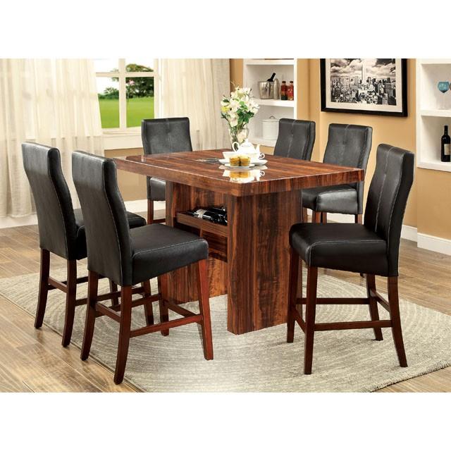 BONNEVILLE II Brown Cherry Counter Ht. Table - U&U Home Budget Furniture (Carteret, NJ)
