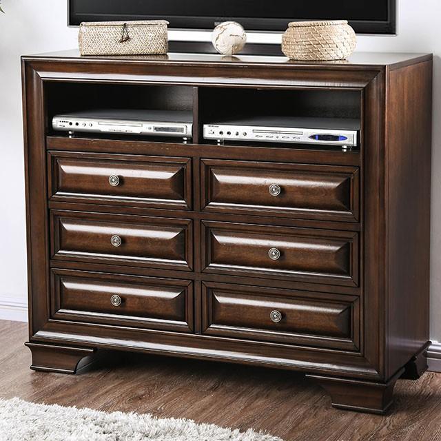 Brandt Brown Cherry Media Chest - U&U Home Budget Furniture (Carteret, NJ)