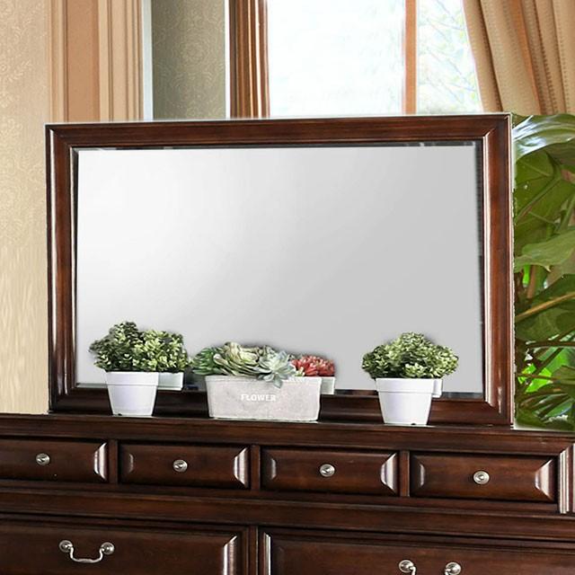 Brandt Brown Cherry Mirror - U&U Home Budget Furniture (Carteret, NJ)