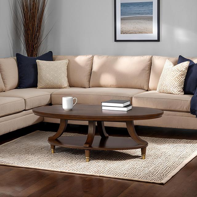 Westerham Oval Cocktail Table - U&U Home Budget Furniture (Carteret, NJ)