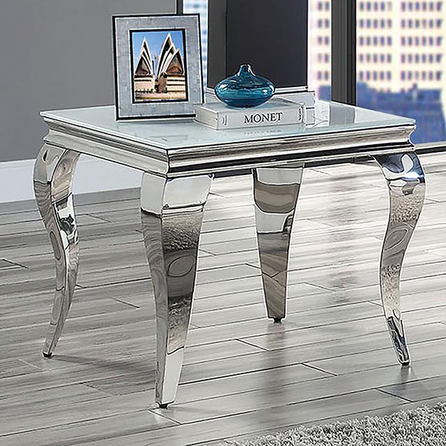 WETZIKON End Table, White - U&U Home Budget Furniture (Carteret, NJ)
