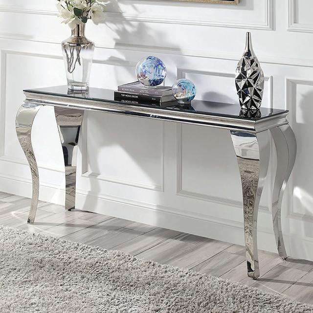WETZIKON Sofa Table, Black - U&U Home Budget Furniture (Carteret, NJ)