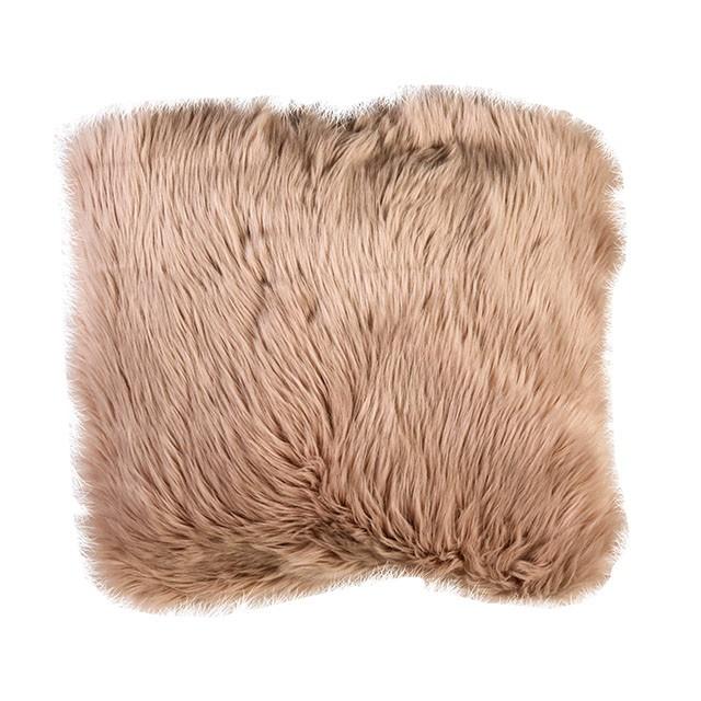 Wendy Blush 20" X 20" Pillow, Fur Blush (2/CTN) - U&U Home Budget Furniture (Carteret, NJ)