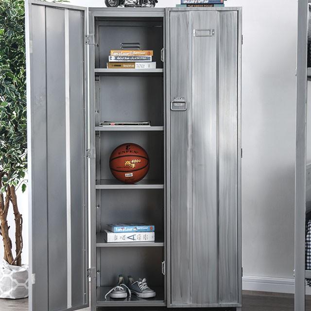 Zaheera Silver Large Locker - U&U Home Budget Furniture (Carteret, NJ)