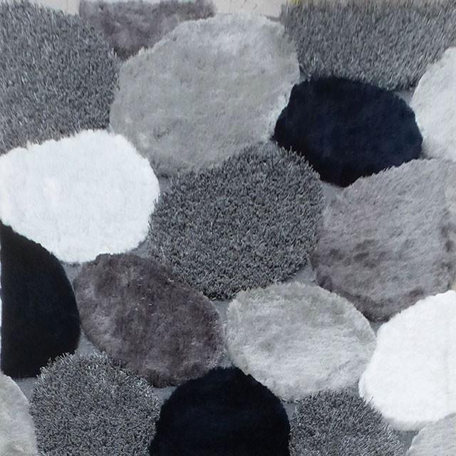 Vancouver Gray/Navy 5' X 7' Area Rug - U&U Home Budget Furniture (Carteret, NJ)