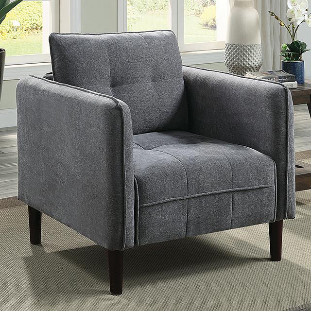 LYNDA Chair, Dark Gray - U&U Home Budget Furniture (Carteret, NJ)