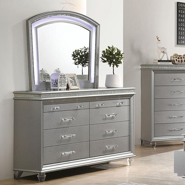 MADDIE Dresser, Silver - U&U Home Budget Furniture (Carteret, NJ)