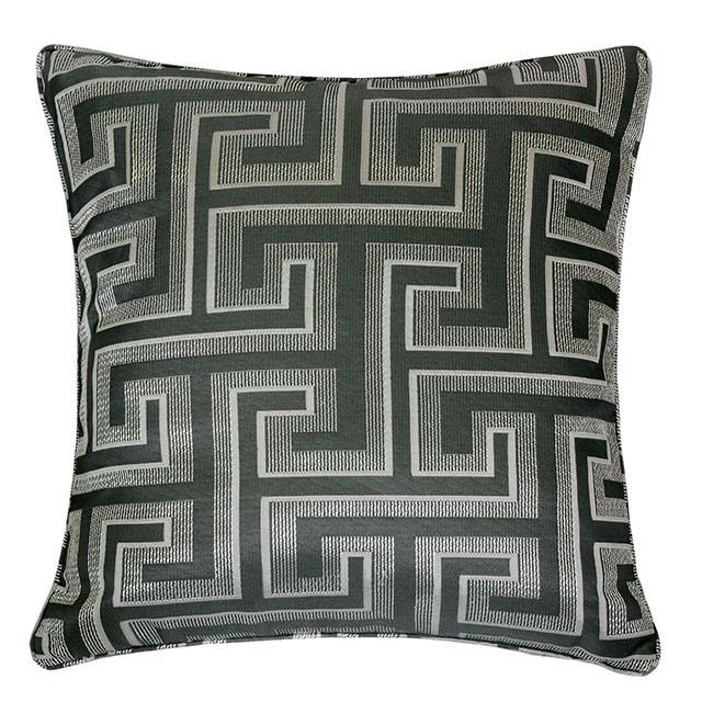 Macie Silver 20" X 20" Pillow, Silver - U&U Home Budget Furniture (Carteret, NJ)