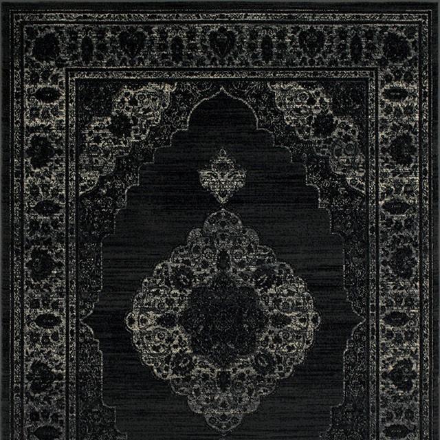 Kozlu Dark Gray 5' X 7' Area Rug - U&U Home Budget Furniture (Carteret, NJ)