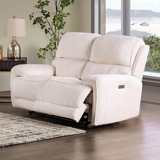 MORCOTE Power Loveseat, Beige - U&U Home Budget Furniture (Carteret, NJ)