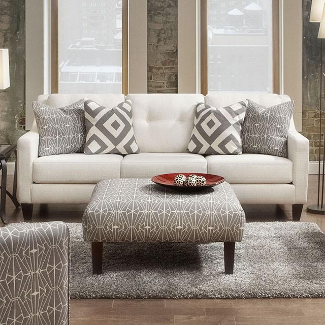 PARKER Ivory Sofa - U&U Home Budget Furniture (Carteret, NJ)