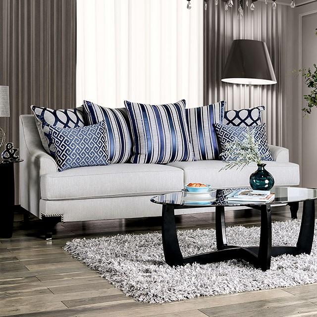Sisseton Light Gray Sofa - U&U Home Budget Furniture (Carteret, NJ)