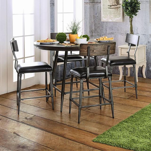 Mullane Weathered Gray Counter Ht. Table - U&U Home Budget Furniture (Carteret, NJ)