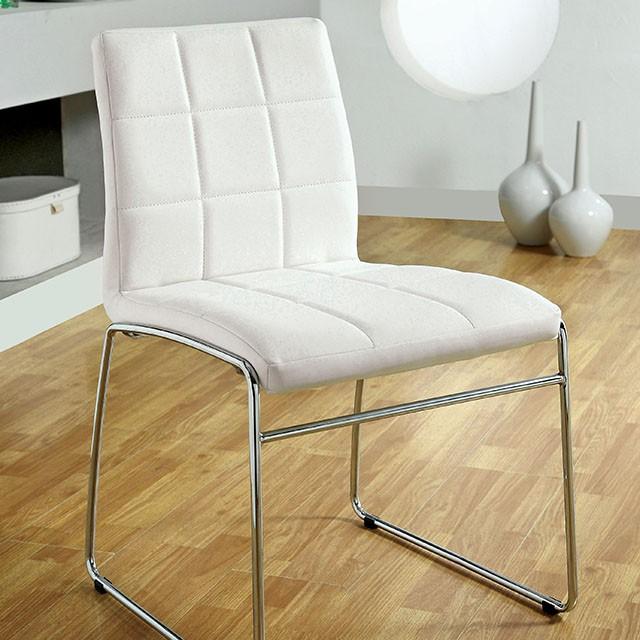 Oahu White Side Chair - U&U Home Budget Furniture (Carteret, NJ)