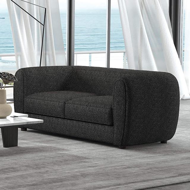 VERDAL Loveseat, Black - U&U Home Budget Furniture (Carteret, NJ)