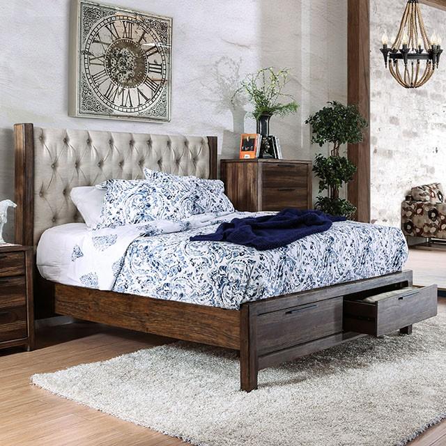 Hutchinson E.King & Cal.King Bed - U&U Home Budget Furniture (Carteret, NJ)