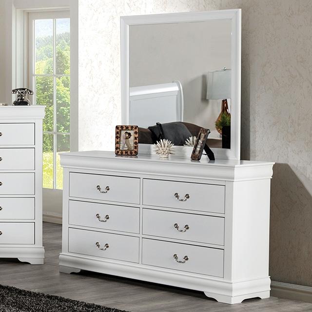Louis Philippe Dresser White - U&U Home Budget Furniture (Carteret, NJ)