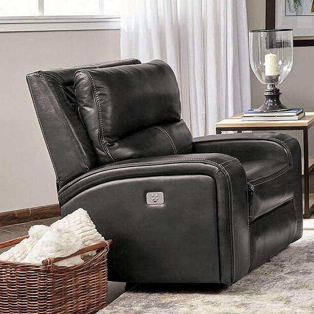 SOTERIOS Power Recliner, Charcoal - U&U Home Budget Furniture (Carteret, NJ)