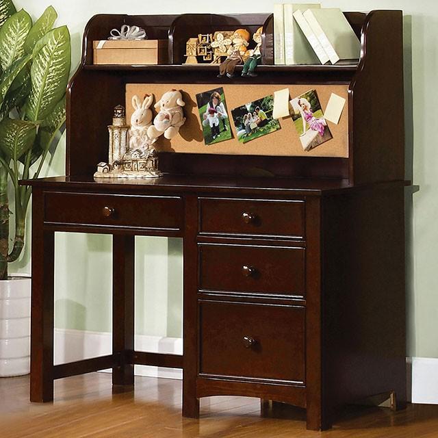 Omnus Dark Walnut Desk - U&U Home Budget Furniture (Carteret, NJ)