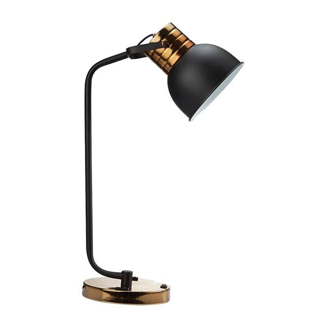 URIEN Table Lamp, Black/Antique Gold - U&U Home Budget Furniture (Carteret, NJ)