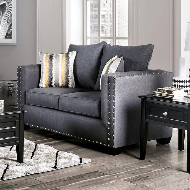 Inkom Slate Love Seat - U&U Home Budget Furniture (Carteret, NJ)
