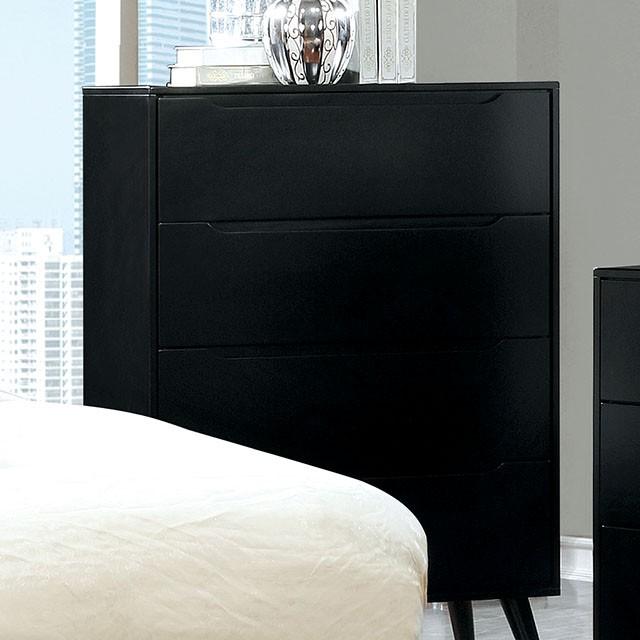 LENNART II Black Chest - U&U Home Budget Furniture (Carteret, NJ)