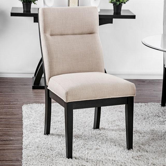 Jasmin Black/White Side Chair (2/CTN) - U&U Home Budget Furniture (Carteret, NJ)