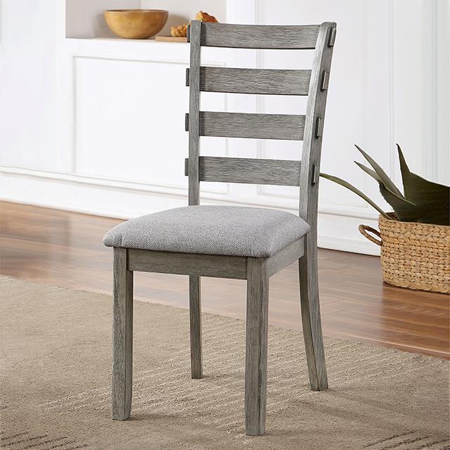 LAQUILA Side Chair (2/CTN), Gray - U&U Home Budget Furniture (Carteret, NJ)