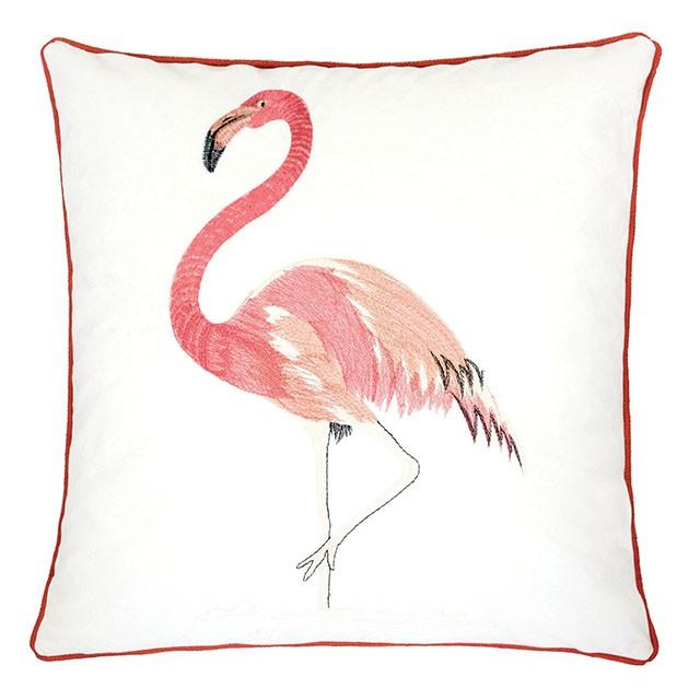 Lina Flamingo 20" X 20" Pillow, Single Flamingo - U&U Home Budget Furniture (Carteret, NJ)