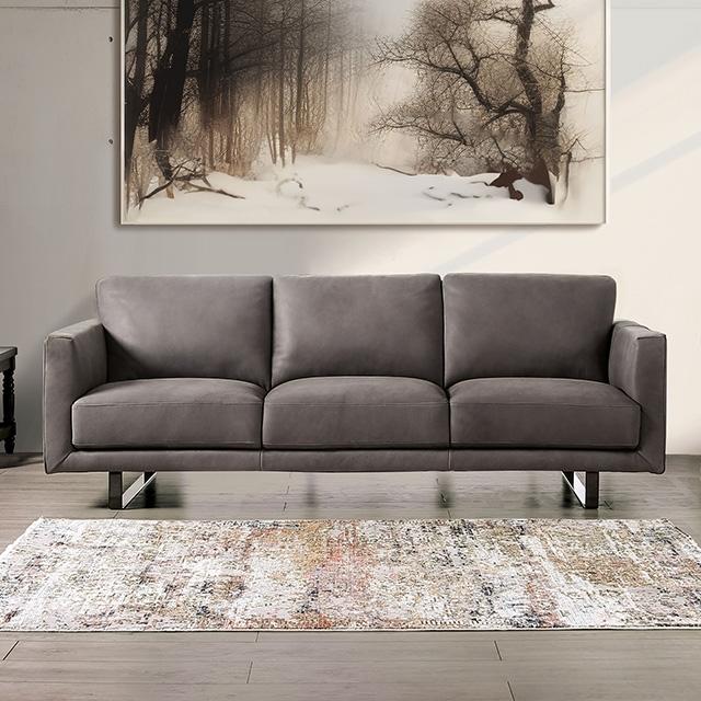 Mezzanotte Sofa Gray - U&U Home Budget Furniture (Carteret, NJ)