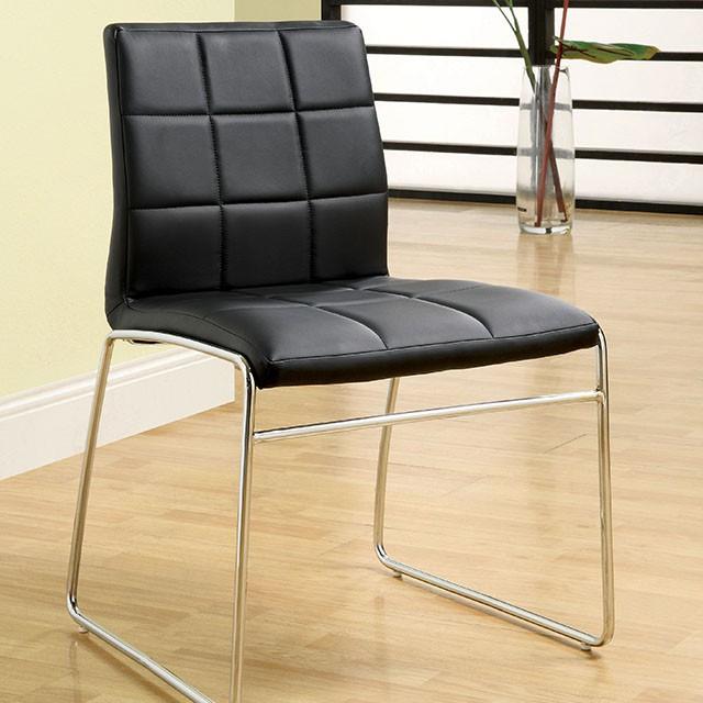 Oahu Black Side Chair - U&U Home Budget Furniture (Carteret, NJ)