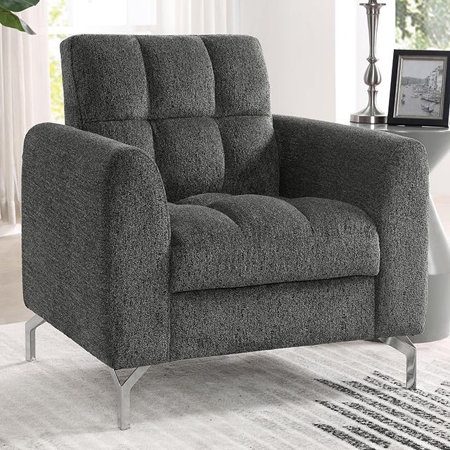 LUPIN Chair, Dark Gray - U&U Home Budget Furniture (Carteret, NJ)