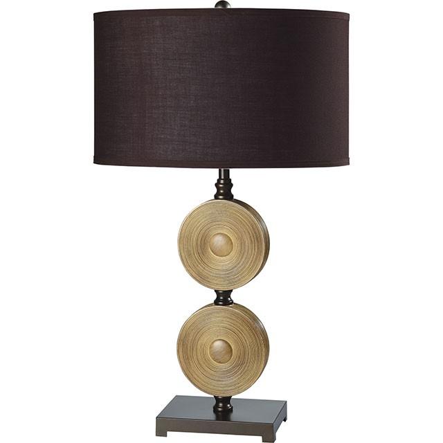 Suzy Light Caramel/Espresso 10"H Table Lamp (2/CTN) - U&U Home Budget Furniture (Carteret, NJ)
