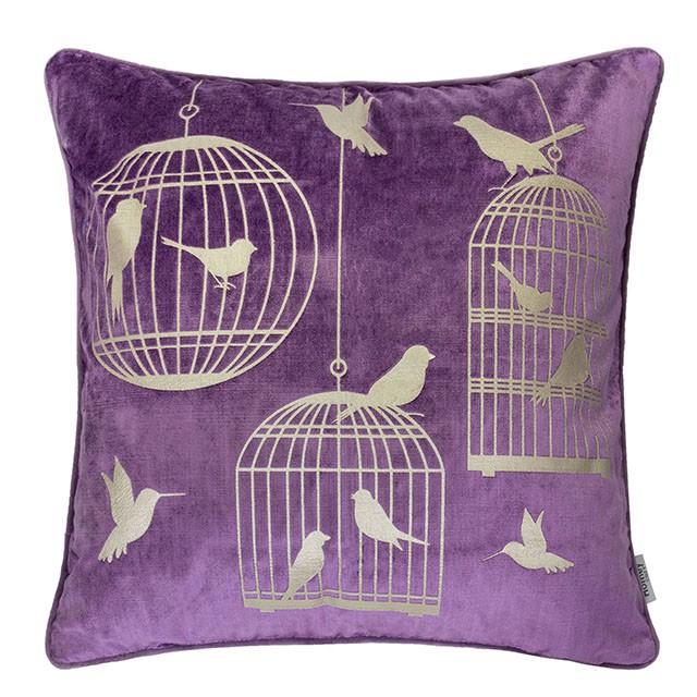 Rina Purple 20" X 20" Pillow, Purple - U&U Home Budget Furniture (Carteret, NJ)