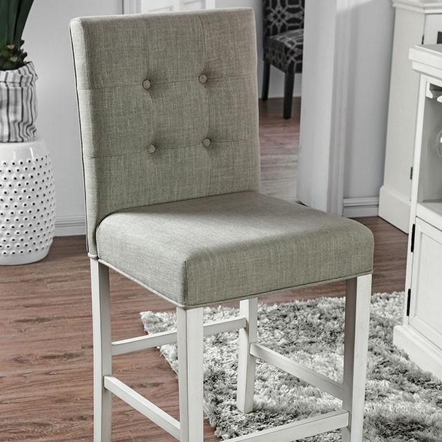 Sutton Antique White Counter Ht. Chair (2/CTN) - U&U Home Budget Furniture (Carteret, NJ)