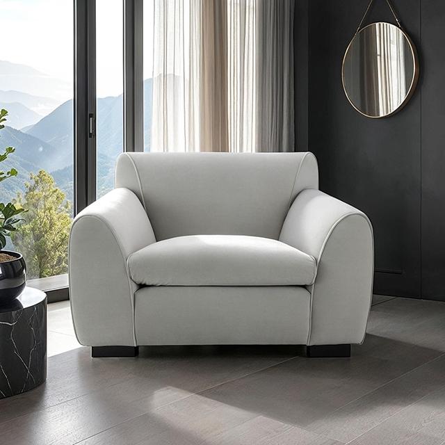 Severo Chair Light Gray - U&U Home Budget Furniture (Carteret, NJ)