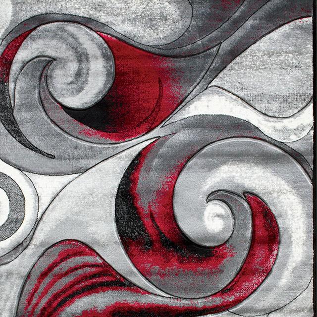 Niksar Red 5' X 7' Area Rug - U&U Home Budget Furniture (Carteret, NJ)
