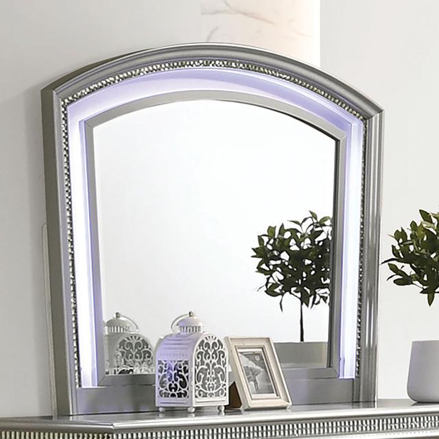 MADDIE Mirror, Silver - U&U Home Budget Furniture (Carteret, NJ)