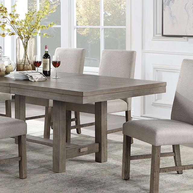 SAN ANTONIO Dining Table w/ 1 X 18" Leaf - U&U Home Budget Furniture (Carteret, NJ)