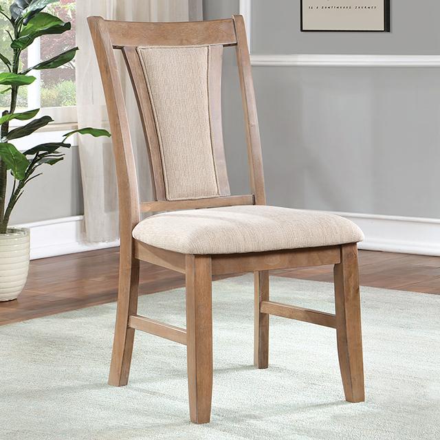 UPMINSTER Side Chair (2/CTN), Natural Tone/Beige - U&U Home Budget Furniture (Carteret, NJ)