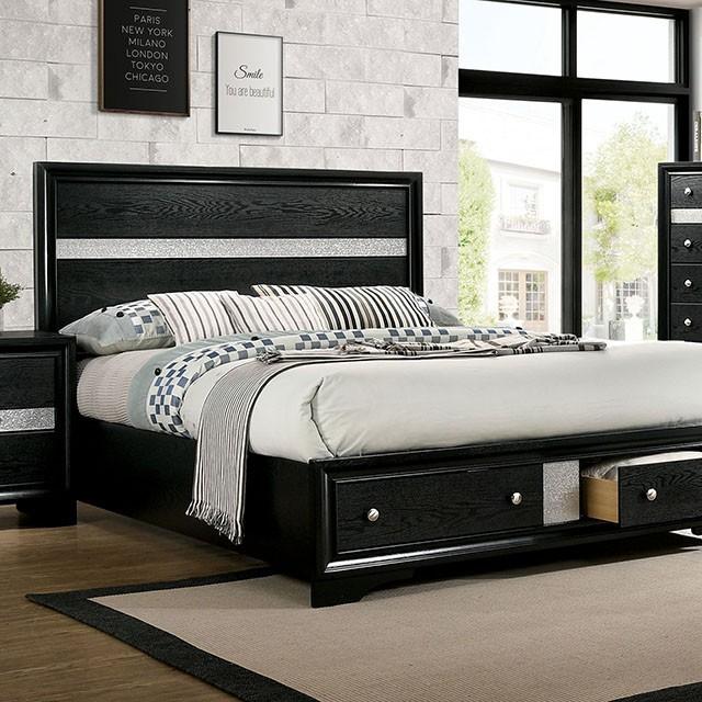 CHRISSY E.King, Full, & Queen Bed White, Grey, & Black - U&U Home Budget Furniture (Carteret, NJ)
