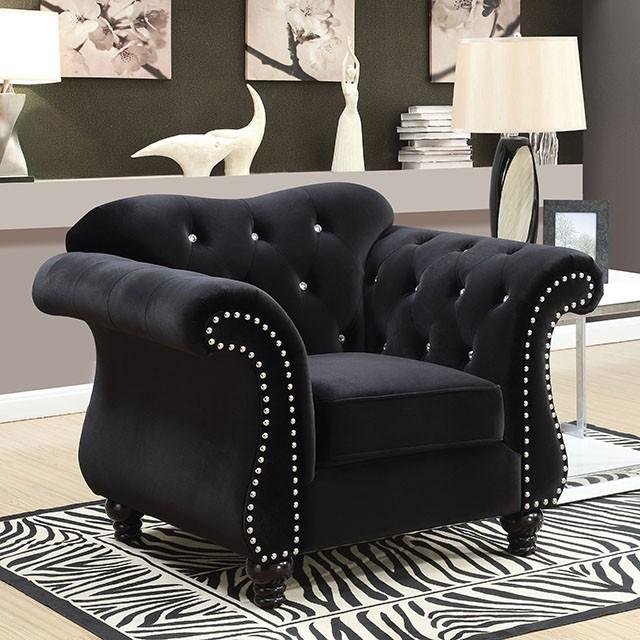Jolanda Chair Chrome - U&U Home Budget Furniture (Carteret, NJ)