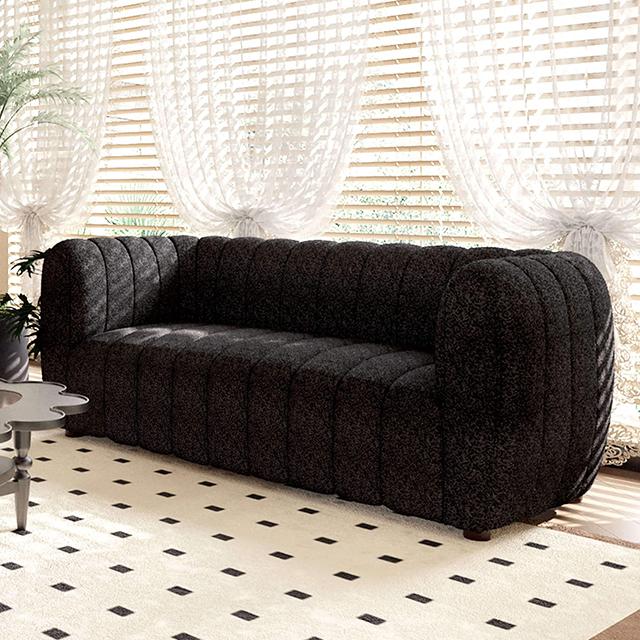 AVERSA Loveseat, Black, Gray, & White - U&U Home Budget Furniture (Carteret, NJ)