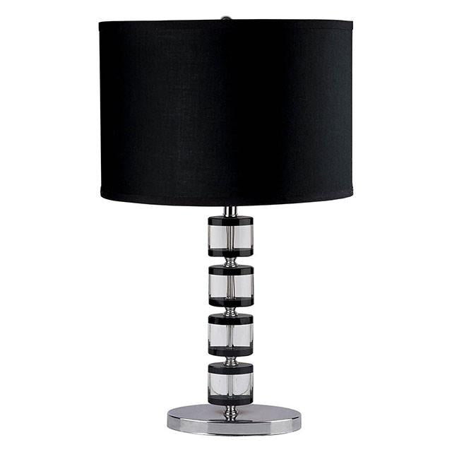 Zoe Black Table Lamp - U&U Home Budget Furniture (Carteret, NJ)