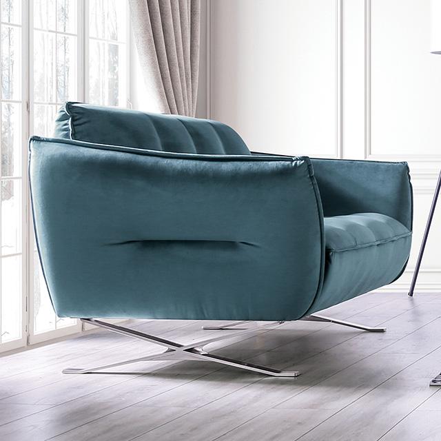 Civellutino Loveseat Teal - U&U Home Budget Furniture (Carteret, NJ)